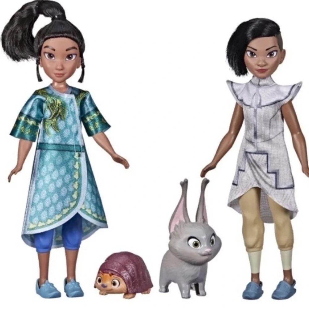 Disney Raya and the Last Dragon Raya and Namaari Doll Set with Tuk Tuk New‎ NIB